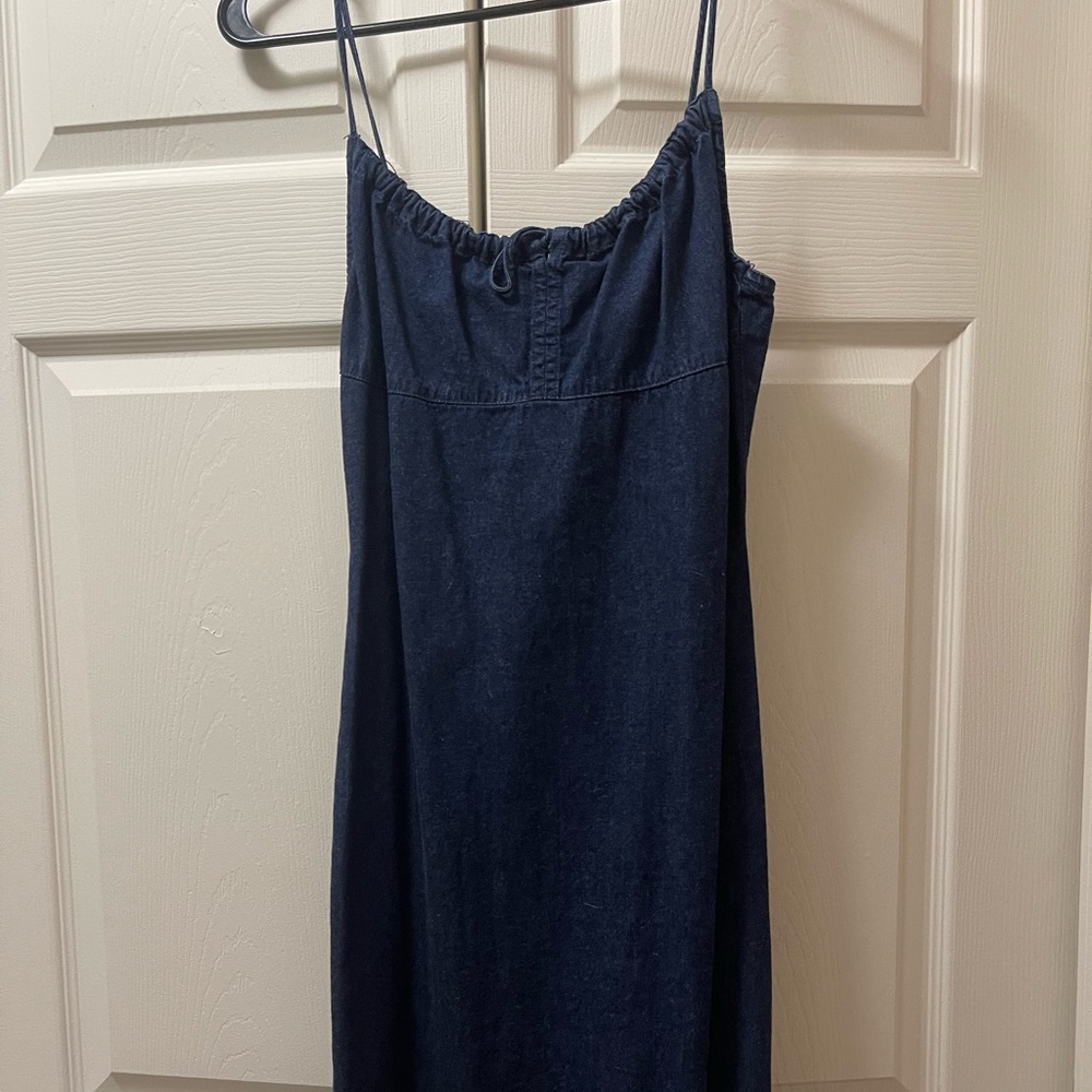 Denim Spaghetti Strap Dress